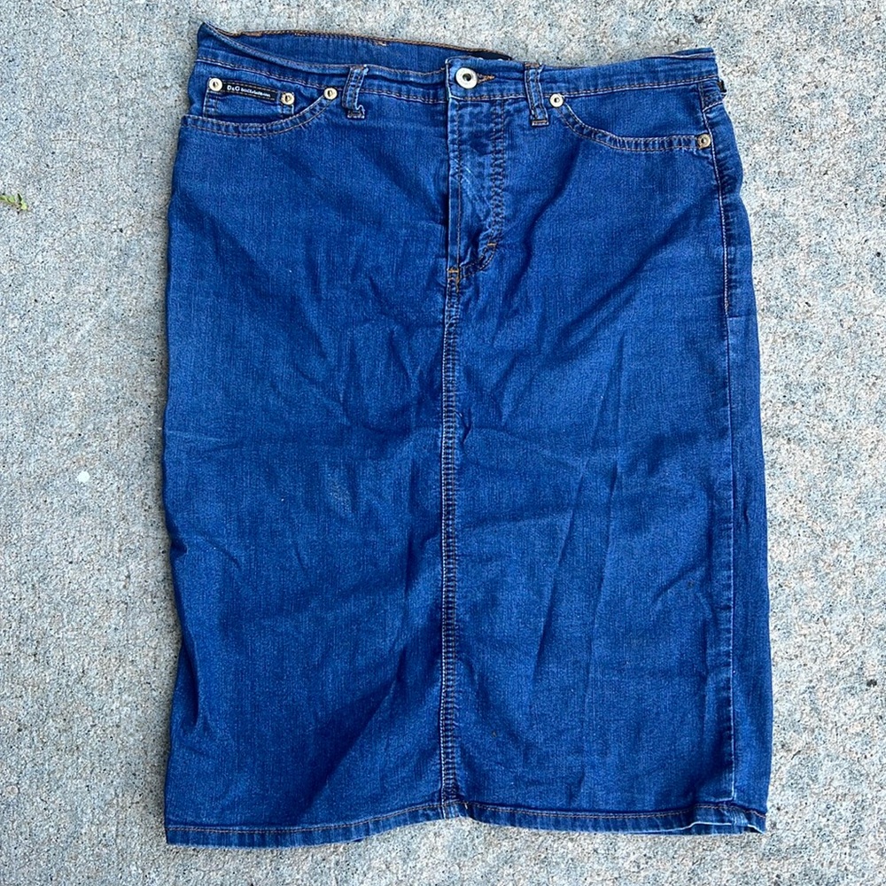 Late 90s Dolce & Gabbana D&G Denim pencil skirt retro